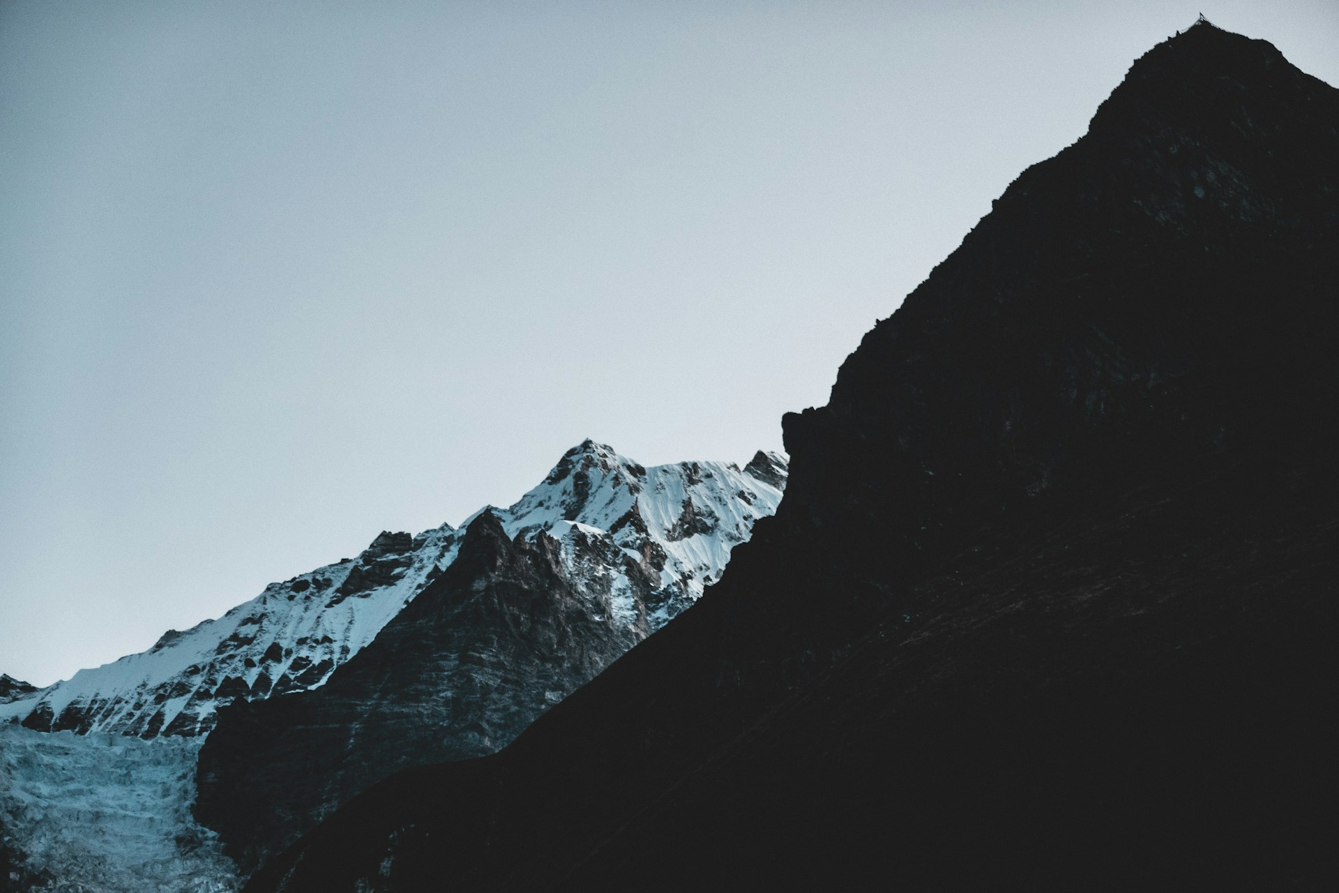 A snow-capped Aountain peak in Langtang Region